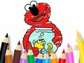 Mchezo Kitabu cha Kuchorea: Elmo Rafiki Mpya  online