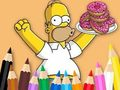 Mchezo Kitabu cha Kuchorea: Simpson Donut  online