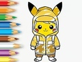 Mchezo Kitabu cha Kuchorea: Pikachu ya mvua  online