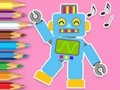 Mchezo Kitabu cha Kuchorea: Kucheza kwa Robot  online