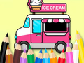 Mchezo Kitabu cha Kuchorea: Gari la Ice Cream  online