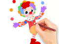 Mchezo Kitabu cha Kuchorea: Clown ya Mapenzi  online