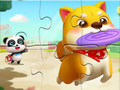 Mchezo Jigsaw Puzzle: Panda Kidogo Cheza Na Kipenzi  online