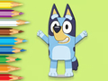 Mchezo Kitabu cha Kuchorea: Happy Bluey  online
