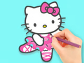 Mchezo Kitabu cha Kuchorea: Hello Kitty Dancing  online