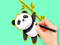 Mchezo Kitabu cha Kuchorea: Panda Kula mianzi  online