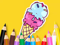 Mchezo Kitabu cha Kuchorea: Ice Cream ya Baridi  online