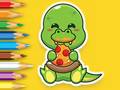 Mchezo Kitabu cha Kuchorea: Dinosaurs Njaa  online