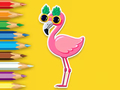 Mchezo Kitabu cha kuchorea: Flamingo  online