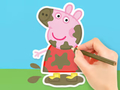 Mchezo Kitabu cha Kuchorea: Peppa Kwenye Tope  online