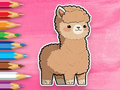 Mchezo Kitabu cha Kuchorea: Cute Alpaca  online