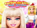 Mchezo Barbie na Lara Red Carpet Challenge  online