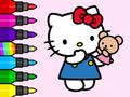 Mchezo Kitabu cha Kuchorea: Hello Kitty Teddy Bear  online