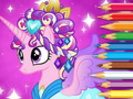 Mchezo Kitabu cha Kuchorea: Pony Princess  online