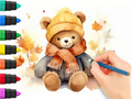 Mchezo Kitabu cha Kuchorea: Dubu ya Autumn  online
