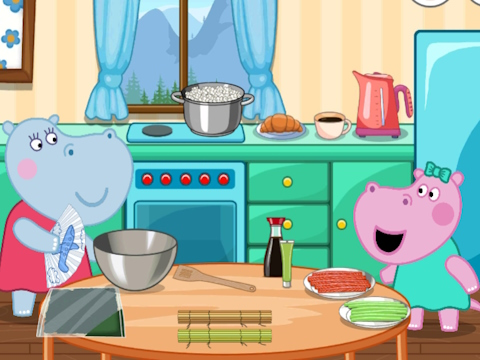 Mchezo Hippo Kijapani Cooking Party  online