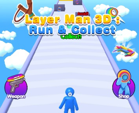 Mchezo Layer Man 3d Run Kusanya  online