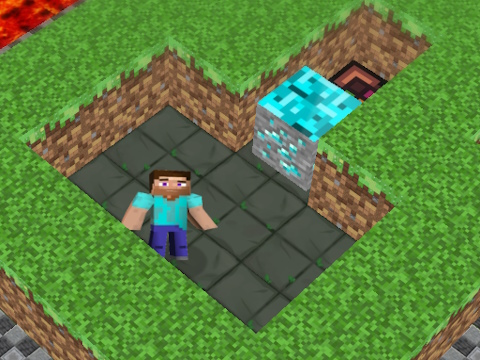 Mchezo Mineblocks 3d maze online