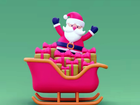 Mchezo Krismasi Sledge Rider 3D  online