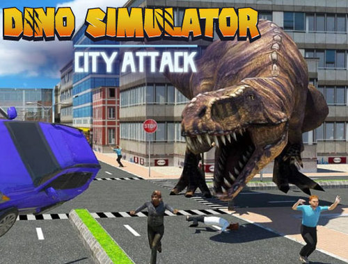Mchezo Mashambulizi ya Jiji la Dino Simulator  online