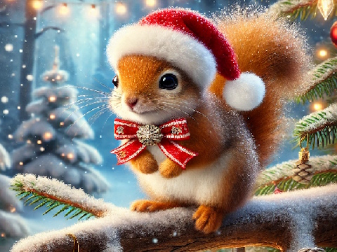 Mchezo Cute Krismasi Wanyama Jigsaw  online