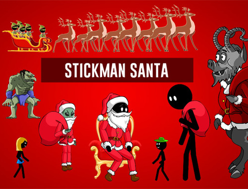 Mchezo Stickman Santa online