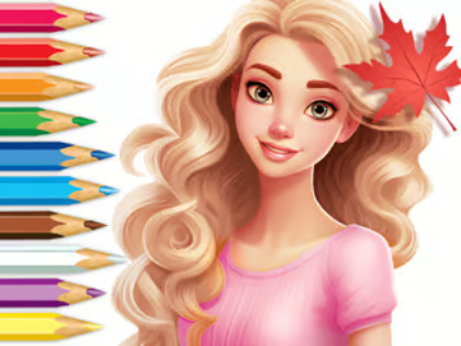 Mchezo Kitabu cha Kuchorea: Barbie Autumn Tale  online