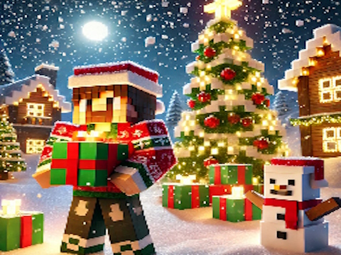 Mchezo Jigsaw ya Krismasi ya Minecraft  online