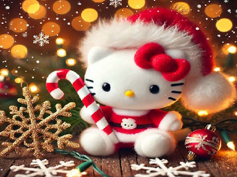 Mchezo Hello Kitty Krismasi Puzzle  online