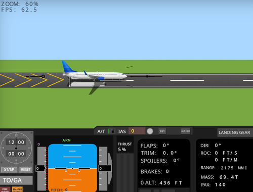 Mchezo Simulator ya Ndege 737-800  online