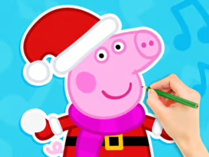 Mchezo Kitabu cha Kuchorea: Peppa Nguruwe Snowman  online