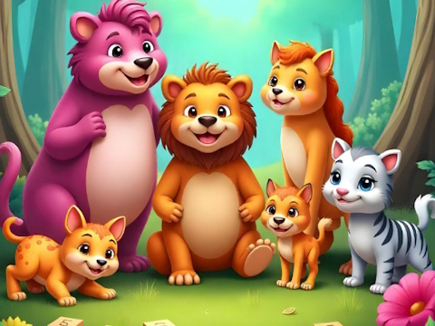 Mchezo Jina la Mnyama Puzzle  online