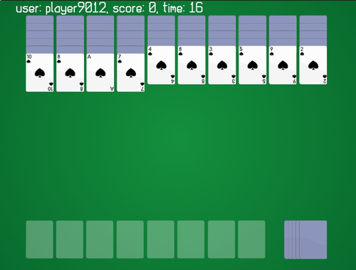 Mchezo Spider Solitaire classic ver online