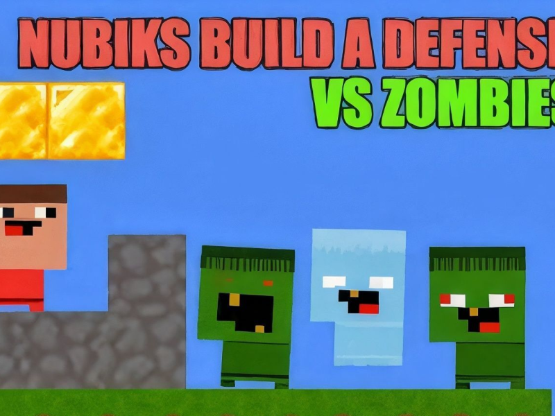 Mchezo Nubiks Kujenga Ulinzi Vs Zombies  online
