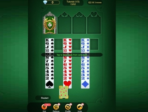 Mchezo Mfalme Solitaire  online