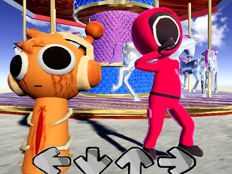 Mchezo Squid Mchezo Sprunki FNF vita  online
