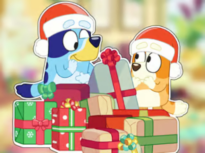 Mchezo Jigsaw Puzzle: Bluey Krismasi Unboxing  online