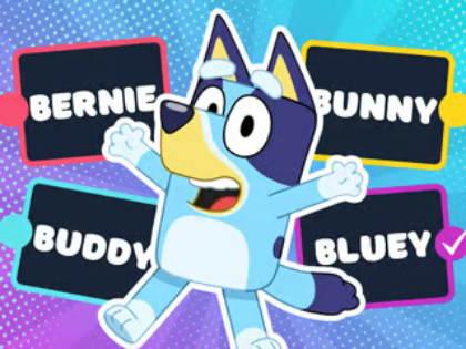 Mchezo Maswali ya Watoto: Maswali ya Mashabiki wa Bluey Super  online