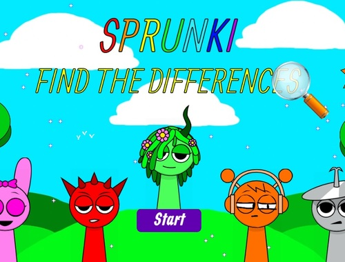 Mchezo Sprunki kupata tofauti  online