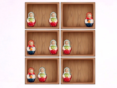 Mchezo Panga na rafu za matryoshka!  online