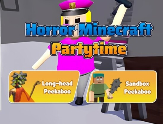 Mchezo Kutisha Minecraft wakati wa chama  online