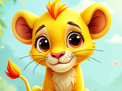 Mchezo Jigsaw puzzle: mtoto Simba  online