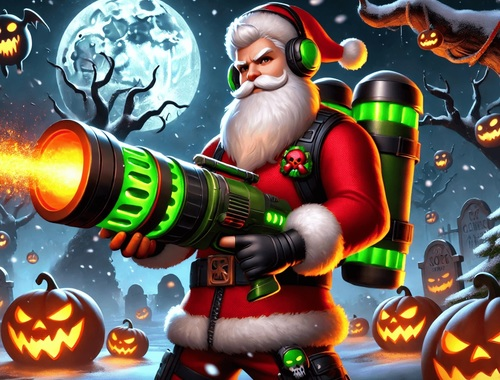 Mchezo Santa vs monsters online