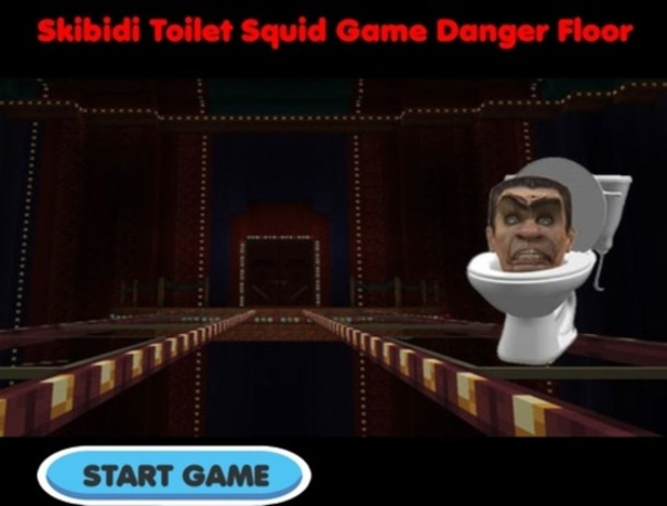 Mchezo Skibidi choo squid mchezo hatari sakafu  online