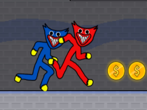 Mchezo Stickman Huggy Party Duo online