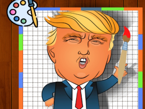 Mchezo Wakati wa kuchorea wa Trump  online
