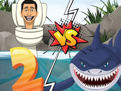 Mchezo Njaa Shark vs Skibidi 2  online