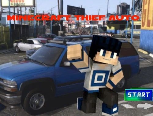 Mchezo Minecraft mwizi Auto  online