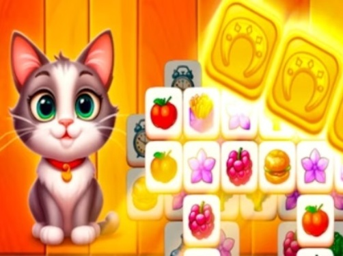 Mchezo Cat Town Tile Mechi Puzzle  online