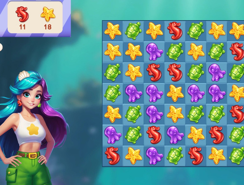Mchezo Adventures ya Maji: Mechi 3  online